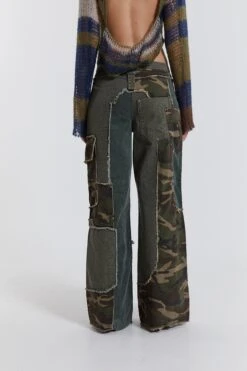 Jaded London Magna Camo Distressed Patchwork Jeans -Trendy Wear Outlet Store JWT3447 1159
