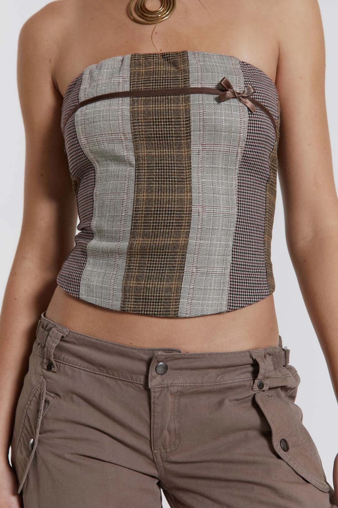 Jaded London Demi Panelled Check Corset Top 7 Jaded London Demi Panelled Check Corset Top - Image 5