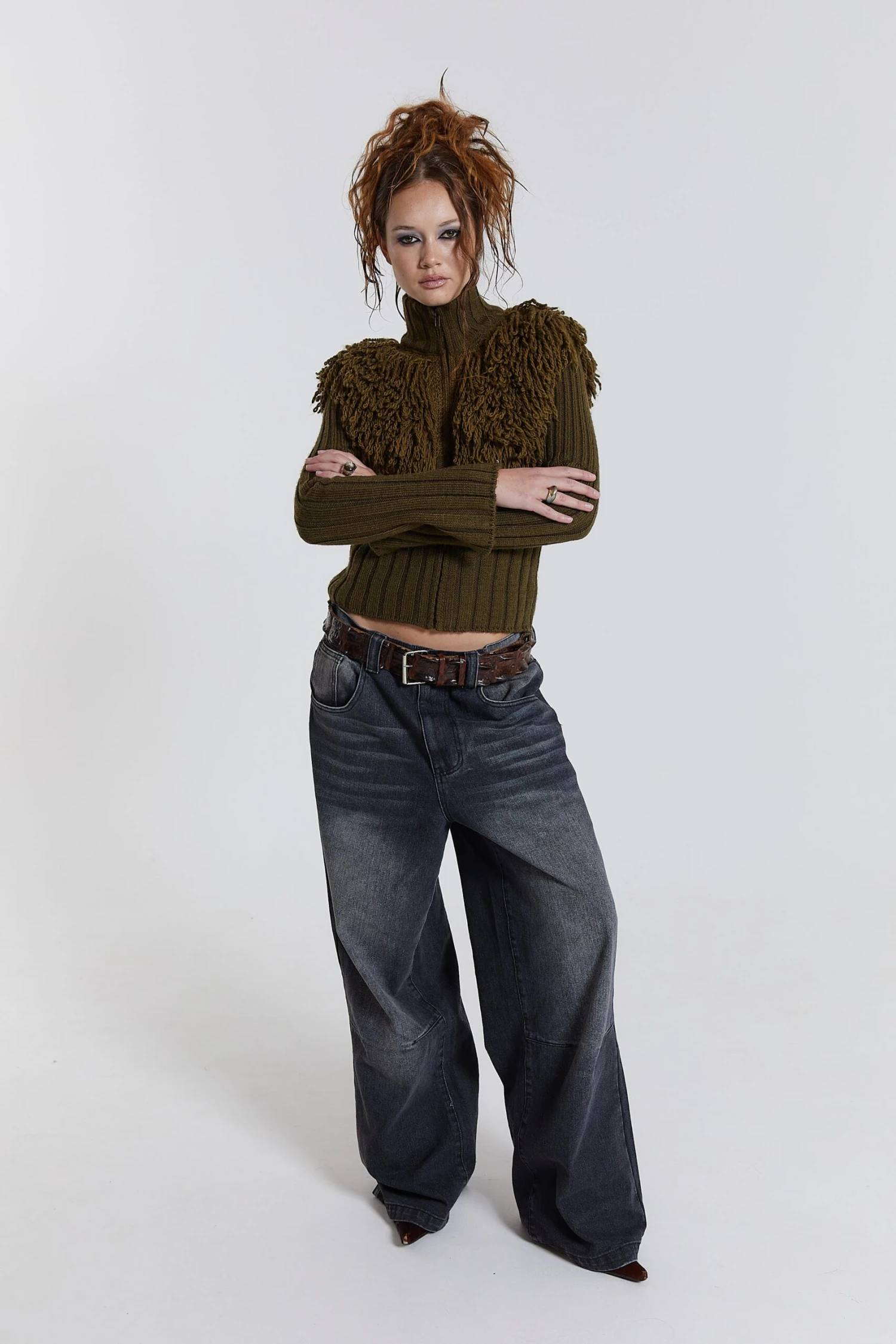 Jaded London Alder Loop Knit Zip Up Jacket 4 Jaded London Alder Loop Knit Zip Up Jacket - Image 2