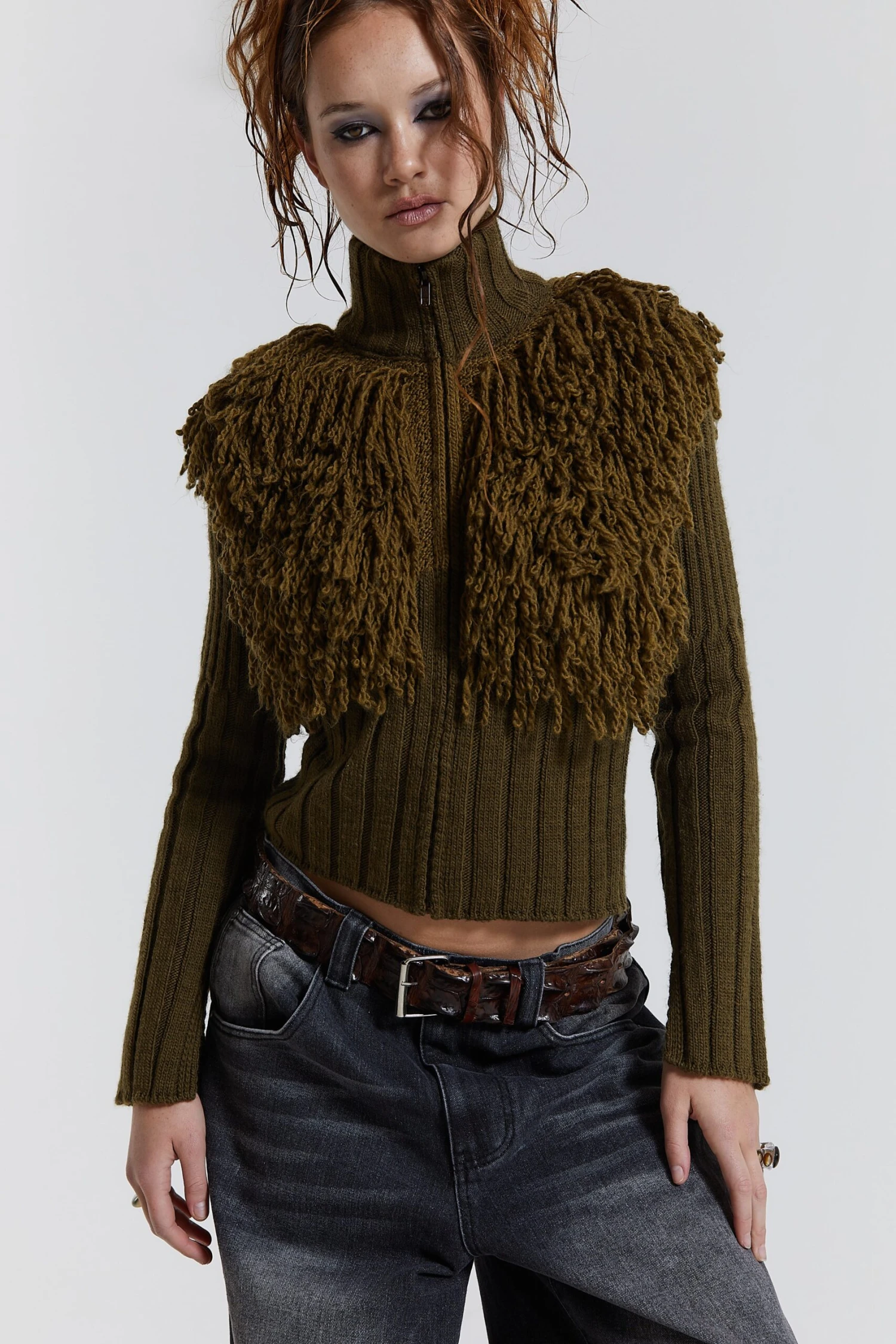 Jaded London Alder Loop Knit Zip Up Jacket 6 Jaded London Alder Loop Knit Zip Up Jacket - Image 4