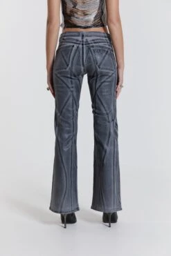 Jaded London Axel Hand Painted Denim Straight Leg Jeans -Trendy Wear Outlet Store JWT3447 1729