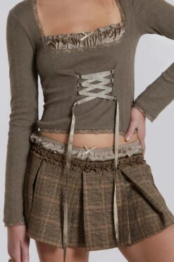 Jaded London Arabella Pointelle Bustier Top 11 Jaded London Arabella Pointelle Bustier Top -Trendy Wear Outlet Store JWT3447 17741 2