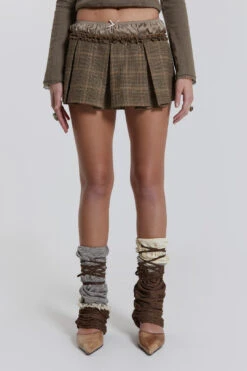 Jaded London Juliette Check Satin Boxer Micro Mini Skirt -Trendy Wear Outlet Store JWT3447 18422 2