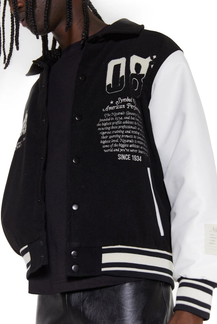 Black NTRLS Varsity Jacket 4 Black NTRLS Varsity Jacket - Image 2
