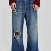 Vintage Blue Colossus Flare Jeans 2 Vintage Blue Colossus Flare Jeans -Trendy Wear Outlet Store MENS23 30578