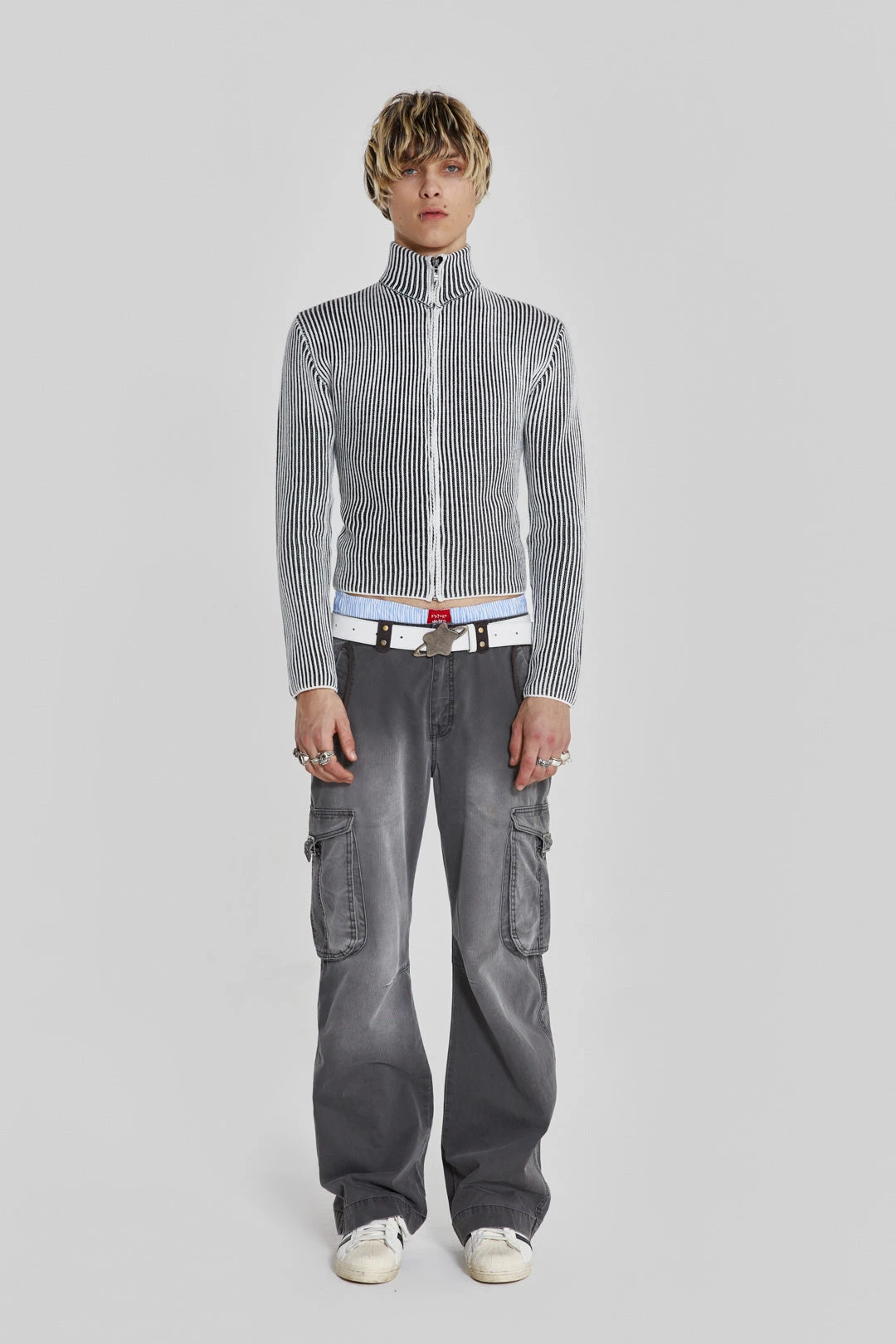 Shadow White Lucid Knit Track Top 4 Shadow White Lucid Knit Track Top - Image 2