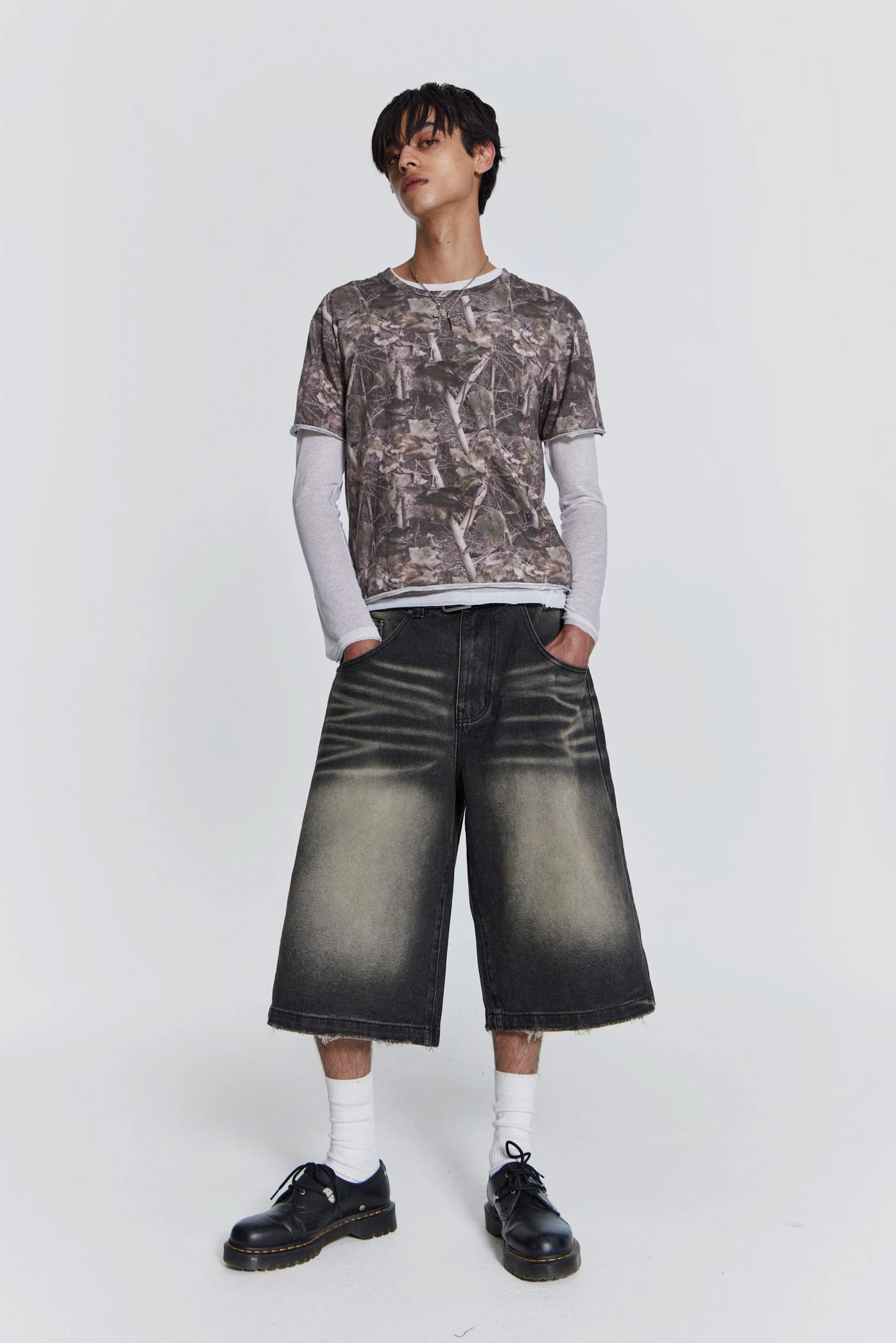 Washed Black Colossus Jorts 5 Washed Black Colossus Jorts - Image 3