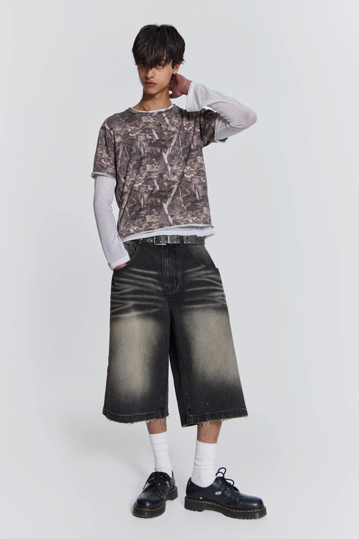 Washed Black Colossus Jorts 4 Washed Black Colossus Jorts - Image 2