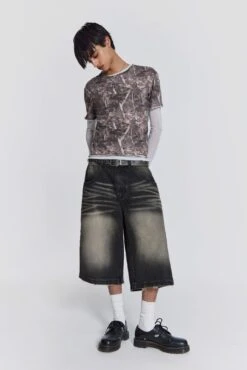 Washed Black Colossus Jorts 11 Washed Black Colossus Jorts -Trendy Wear Outlet Store MENSPART1689