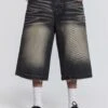 Washed Black Colossus Jorts 1 Washed Black Colossus Jorts -Trendy Wear Outlet Store MENSPART1697