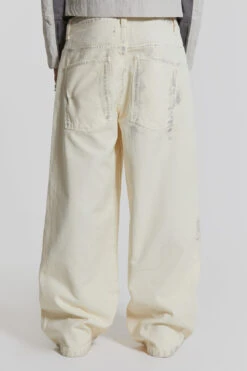 Dirty White Colossus Baggy Jeans 14 Dirty White Colossus Baggy Jeans -Trendy Wear Outlet Store MENSSPRINGEDIT2919