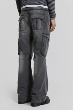 Grey Slub Denim Cargos 9 Grey Slub Denim Cargos -Trendy Wear Outlet Store MENSSPRINGEDIT3112