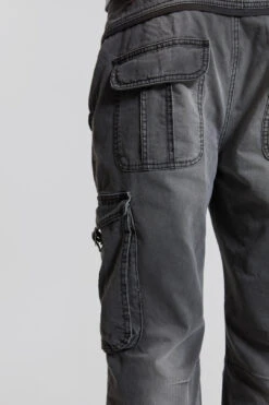 Grey Slub Denim Cargos 10 Grey Slub Denim Cargos -Trendy Wear Outlet Store MENSSPRINGEDIT3116