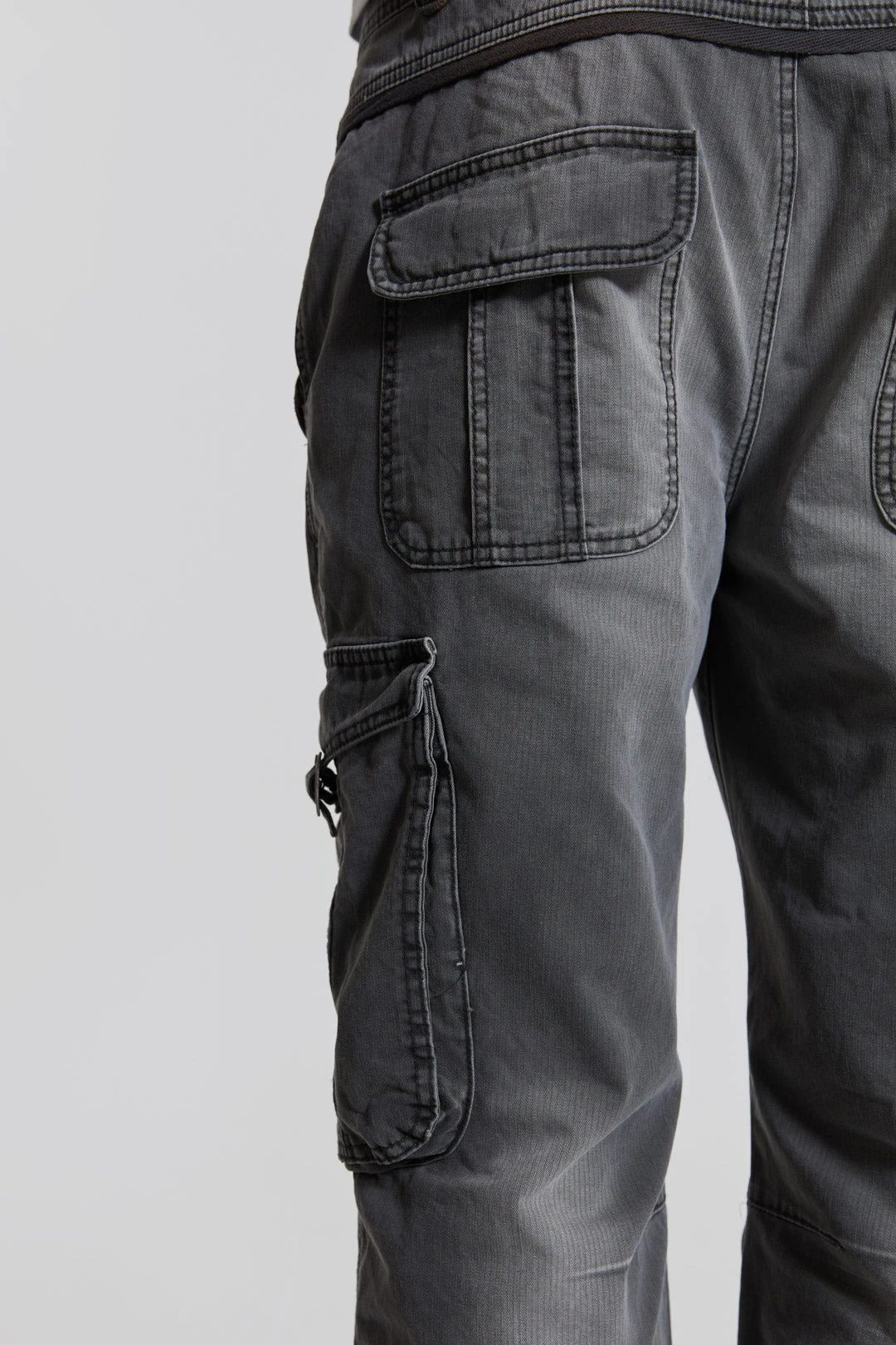 Grey Slub Denim Cargos 6 Grey Slub Denim Cargos - Image 4