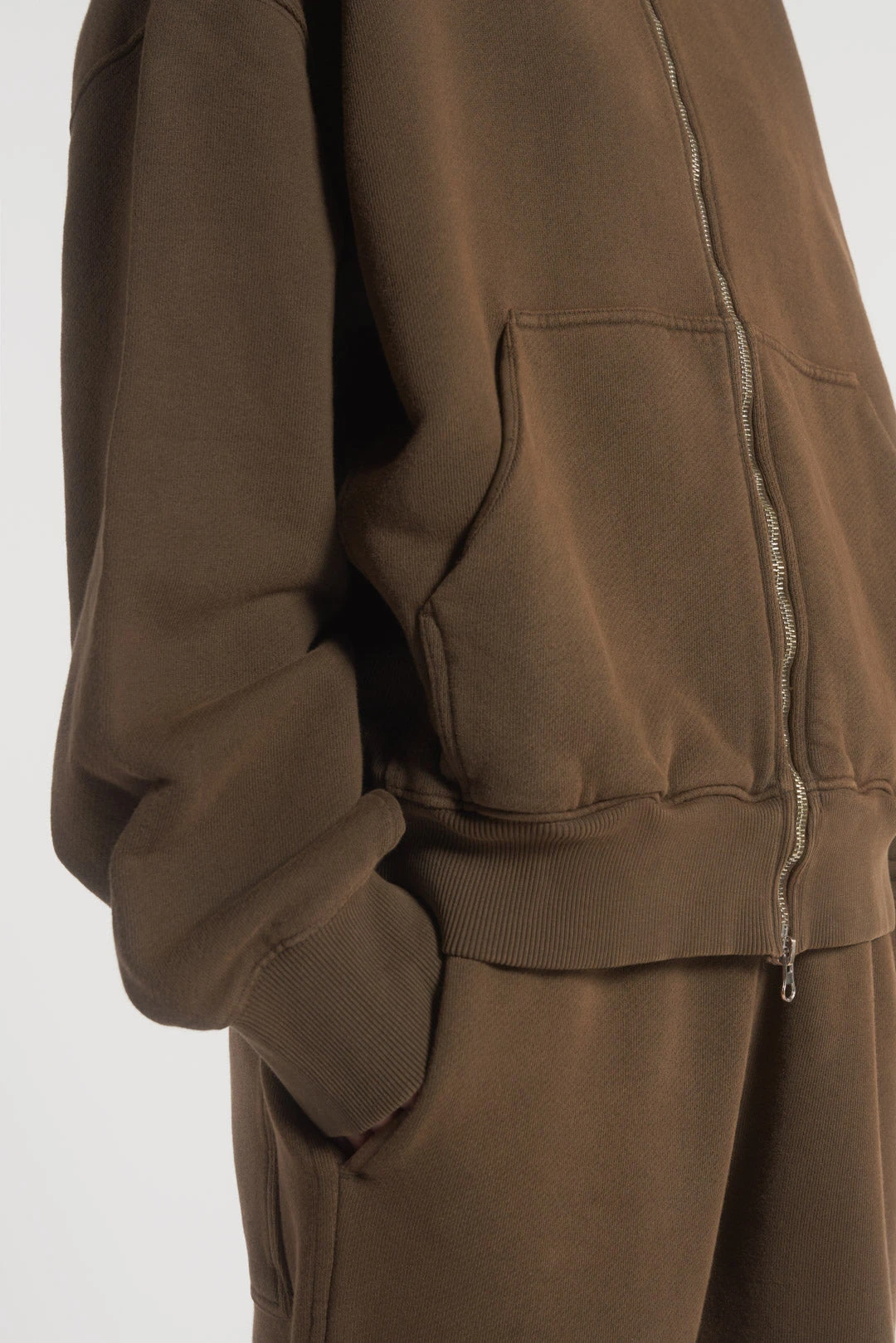 NTRLS Mocha Oversized Zip Through Hoodie 10 NTRLS Mocha Oversized Zip Through Hoodie - Image 8