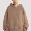 NTRLS Clay Oversized Zip Through Hoodie 1 NTRLS Clay Oversized Zip Through Hoodie -Trendy Wear Outlet Store NTRLSECOM0531