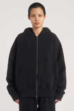 NTRLS Dust Black Oversized Zip Through Hoodie