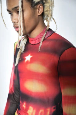 Hatred Mesh Top -Trendy Wear Outlet Store REDMESHLS4