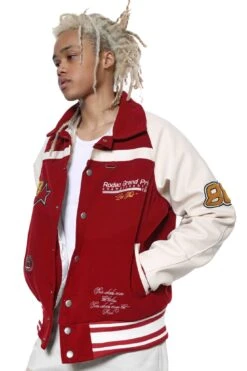 Red Rodeo Varsity Jacket -Trendy Wear Outlet Store RedVarsity4