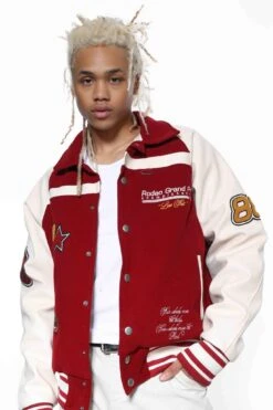 Red Rodeo Varsity Jacket -Trendy Wear Outlet Store RedVarsity5