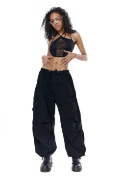 Jaded London Black Parachute Cargo Pants -Trendy Wear Outlet Store UntitledSession3726 1024x1024 ce61dce3 103a 43a3 846c 06891e476fea