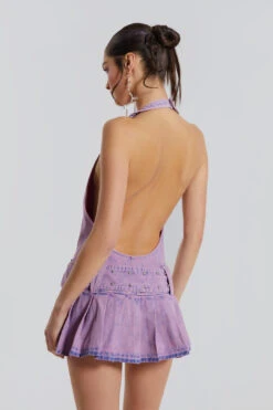 Jaded London Malibu Plunge Denim Mini Dress 12 Jaded London Malibu Plunge Denim Mini Dress -Trendy Wear Outlet Store WW06452