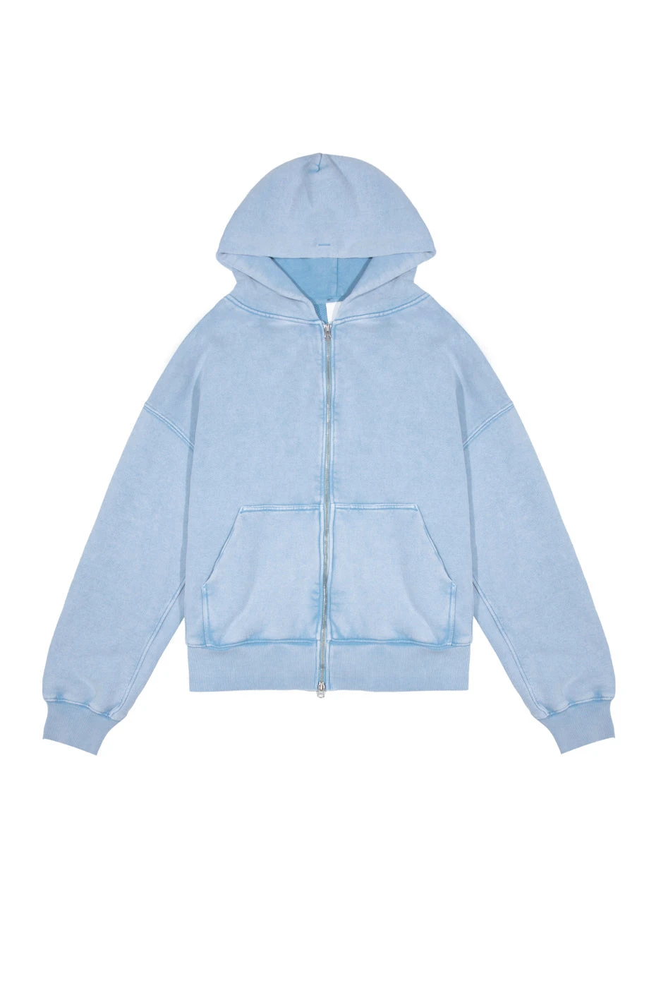 Jaded London NTRLS Powder Blue Oversized Zip Through Hoodie 4 Jaded London NTRLS Powder Blue Oversized Zip Through Hoodie - Image 2