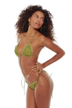 Dream In Lace Lime Bikini Bottoms -Trendy Wear Outlet Store jadedswim3056206