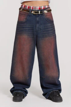 Deep Red Colossus Jeans