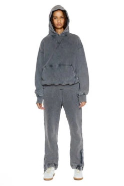Jaded London NTRLS Chrome Grey Oversized Hoodie