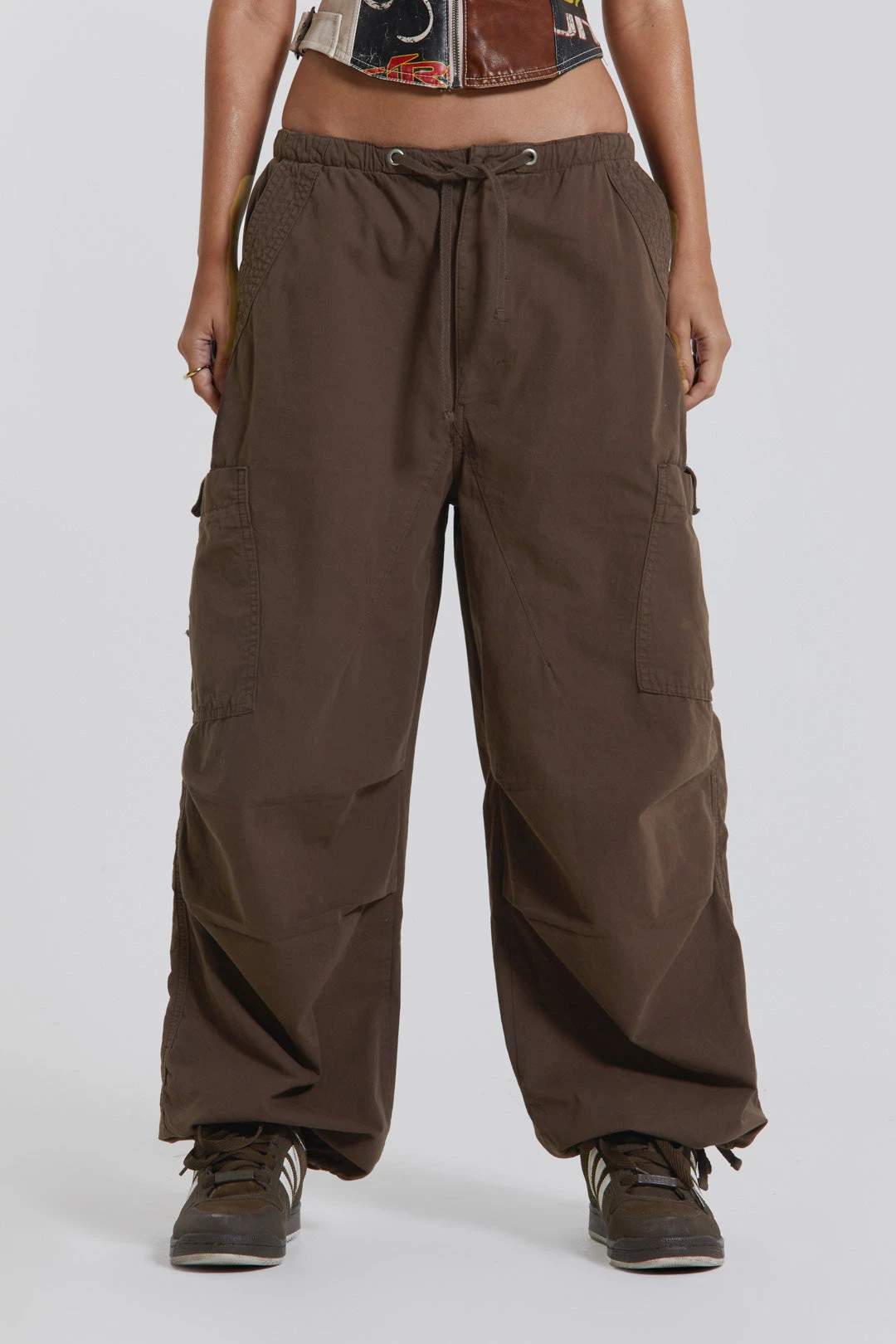 Jaded London Brown Parachute Cargo Pants 4 Jaded London Brown Parachute Cargo Pants - Image 2