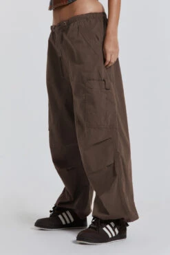 Jaded London Brown Parachute Cargo Pants 10 Jaded London Brown Parachute Cargo Pants -Trendy Wear Outlet Store reshootsww0962