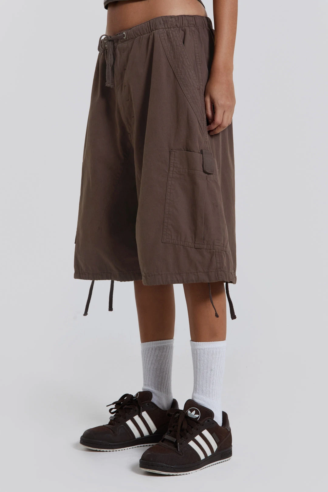 Jaded London Brown Parachute Cargo Shorts 4 Jaded London Brown Parachute Cargo Shorts - Image 2
