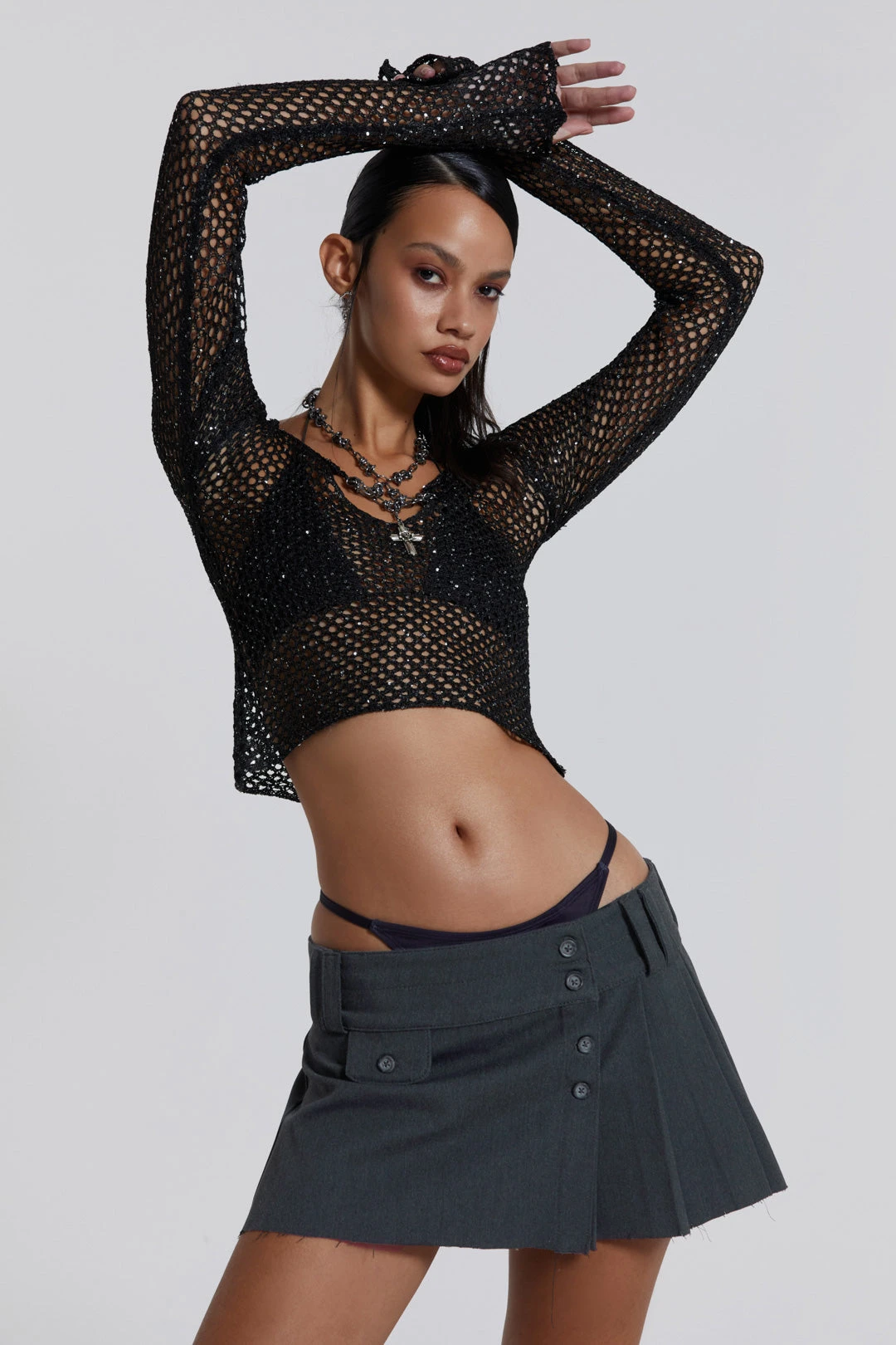 Jaded London Am:pm Pleated Mini Skirt 13 Jaded London Am:pm Pleated Mini Skirt - Image 11