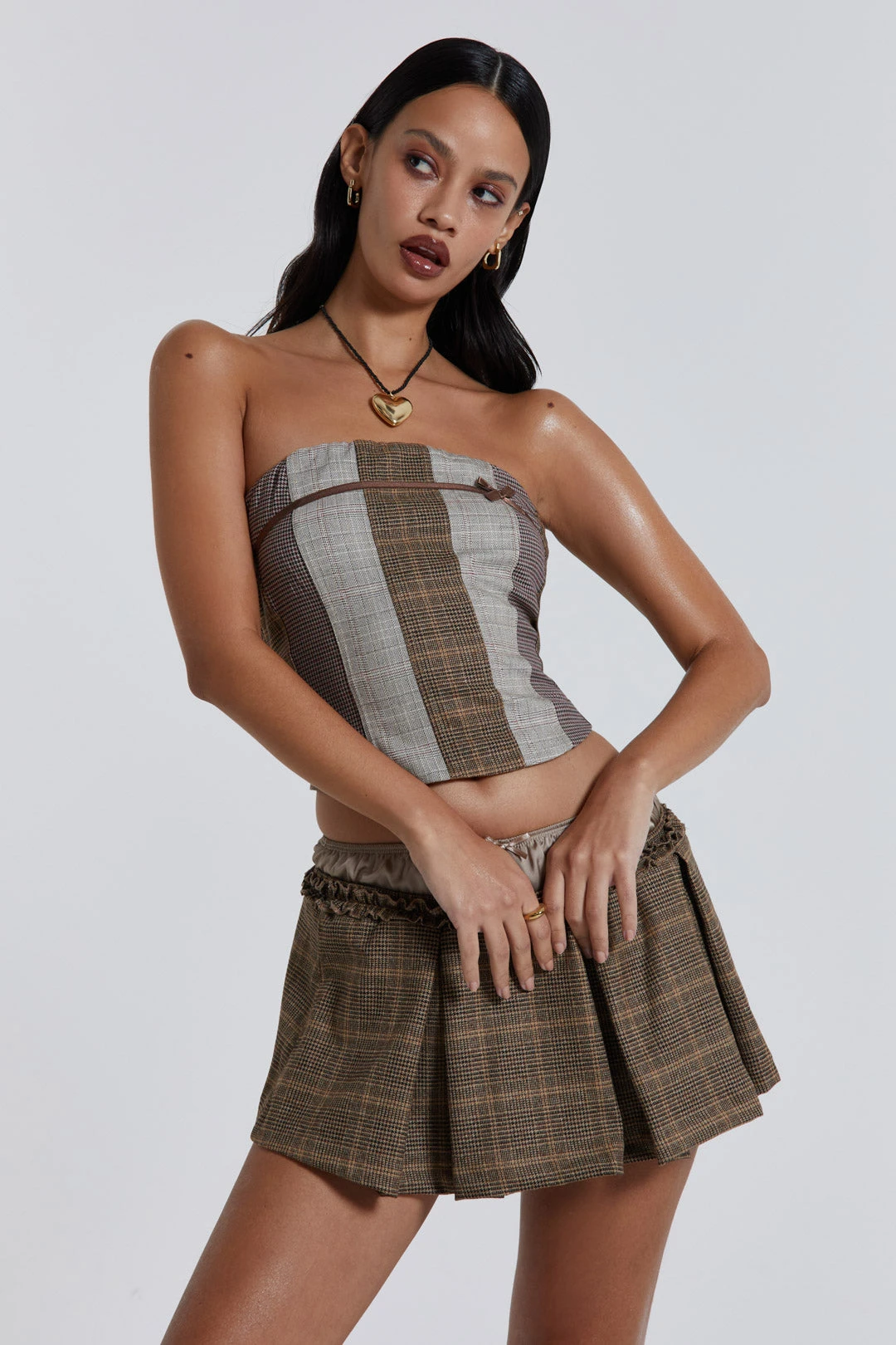 Jaded London Demi Panelled Check Corset Top 11 Jaded London Demi Panelled Check Corset Top - Image 9