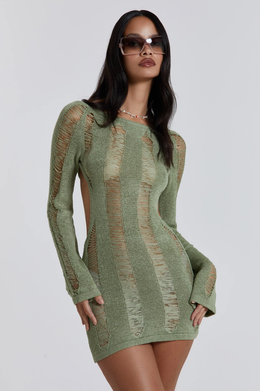 Jaded London Khaki Umbra Dress 8 Jaded London Khaki Umbra Dress - Image 6
