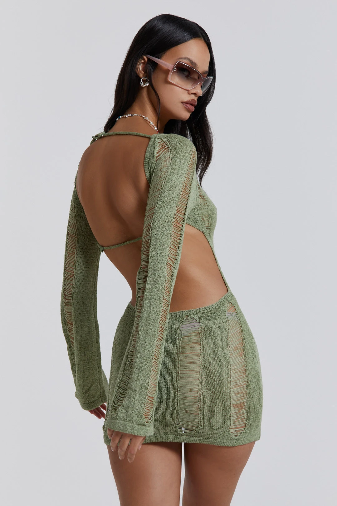 Jaded London Khaki Umbra Dress 4 Jaded London Khaki Umbra Dress - Image 2