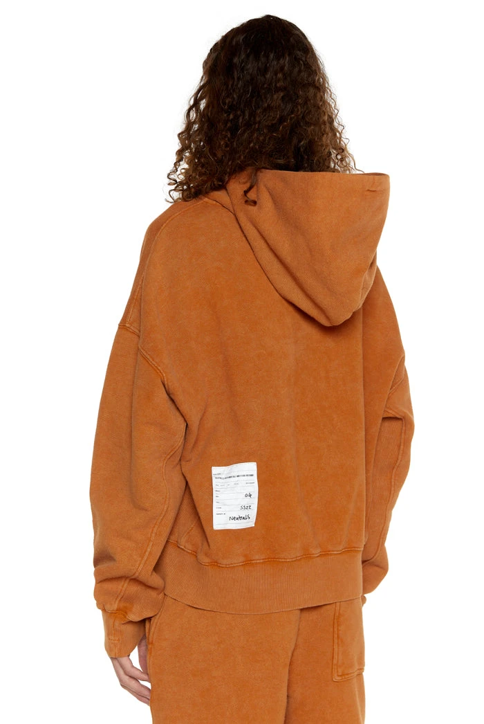 NTRLS Rust Orange Oversized Zip Through Hoodie 8 NTRLS Rust Orange Oversized Zip Through Hoodie - Image 6