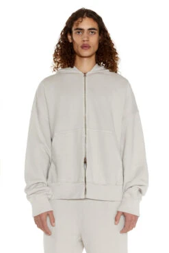 NTRLS Stone Oversized Zip Through Hoodie