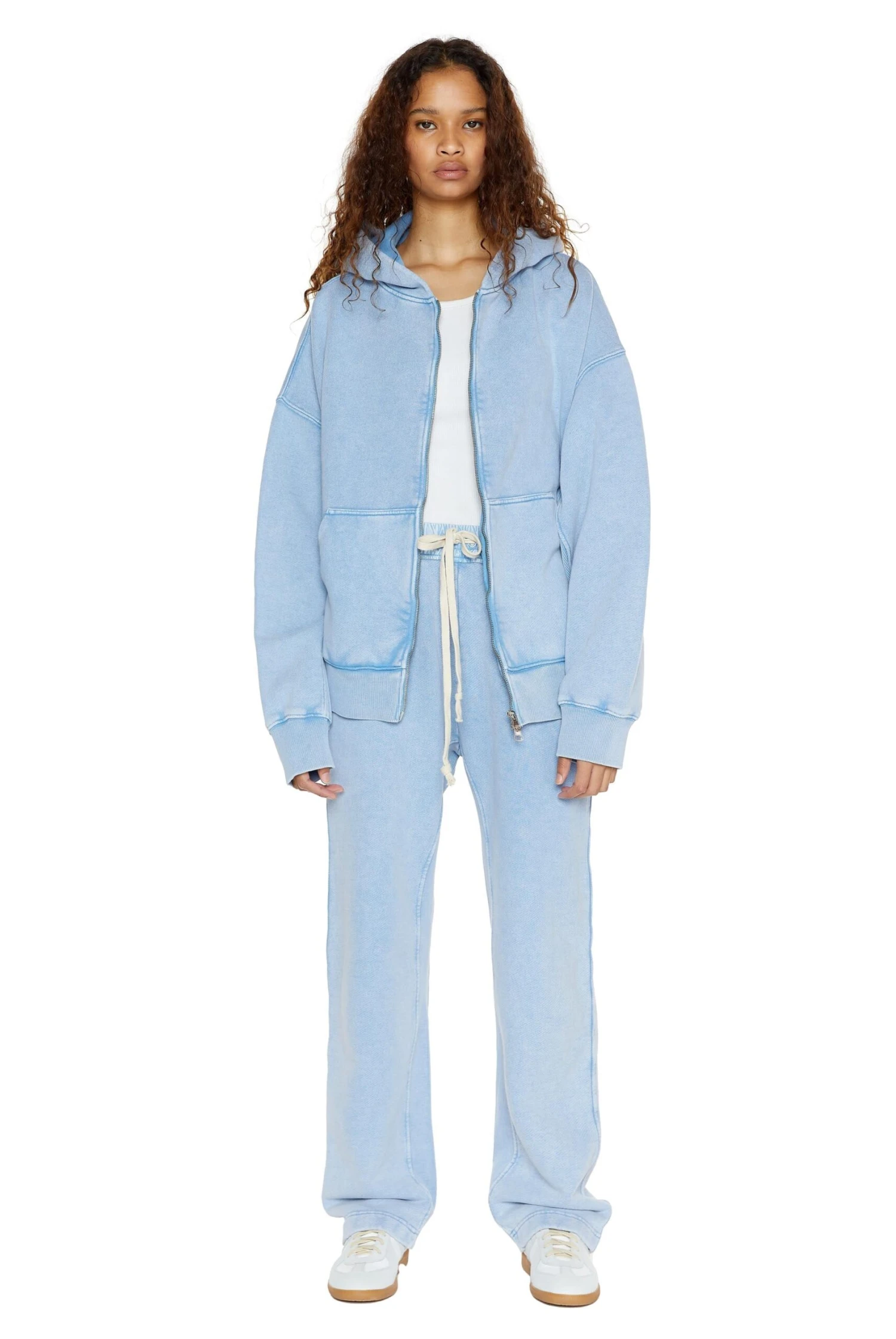 Jaded London NTRLS Powder Blue Oversized Zip Through Hoodie 5 Jaded London NTRLS Powder Blue Oversized Zip Through Hoodie - Image 3